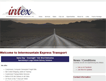 Tablet Screenshot of intermountainexpresstransport.com
